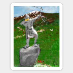 Arash the Archer In the Alborz Mountains Sticker